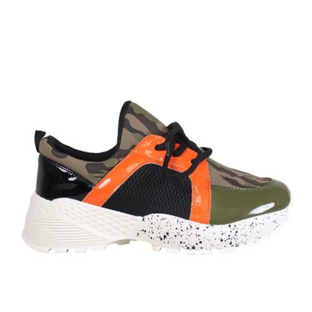 Operation Moonwalker Sneaker in Orange/Camo